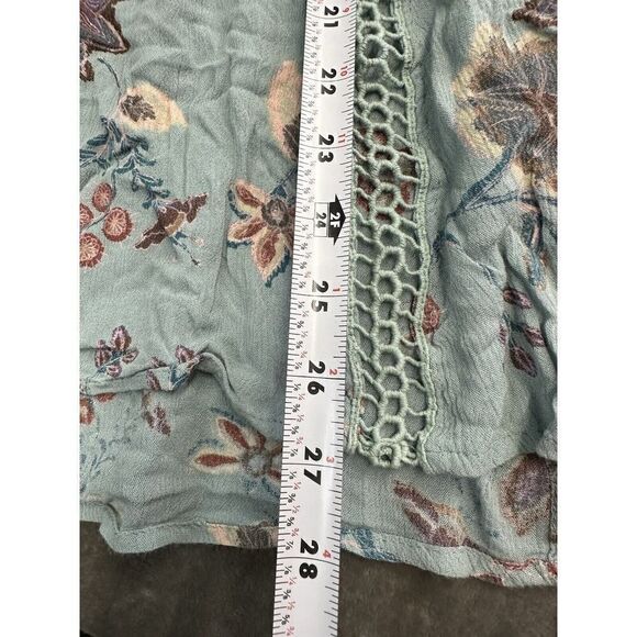 Free People Just The Two Of Us Floral Lace Inset Tunic Dress Mint Green Small - Picture 10 of 13